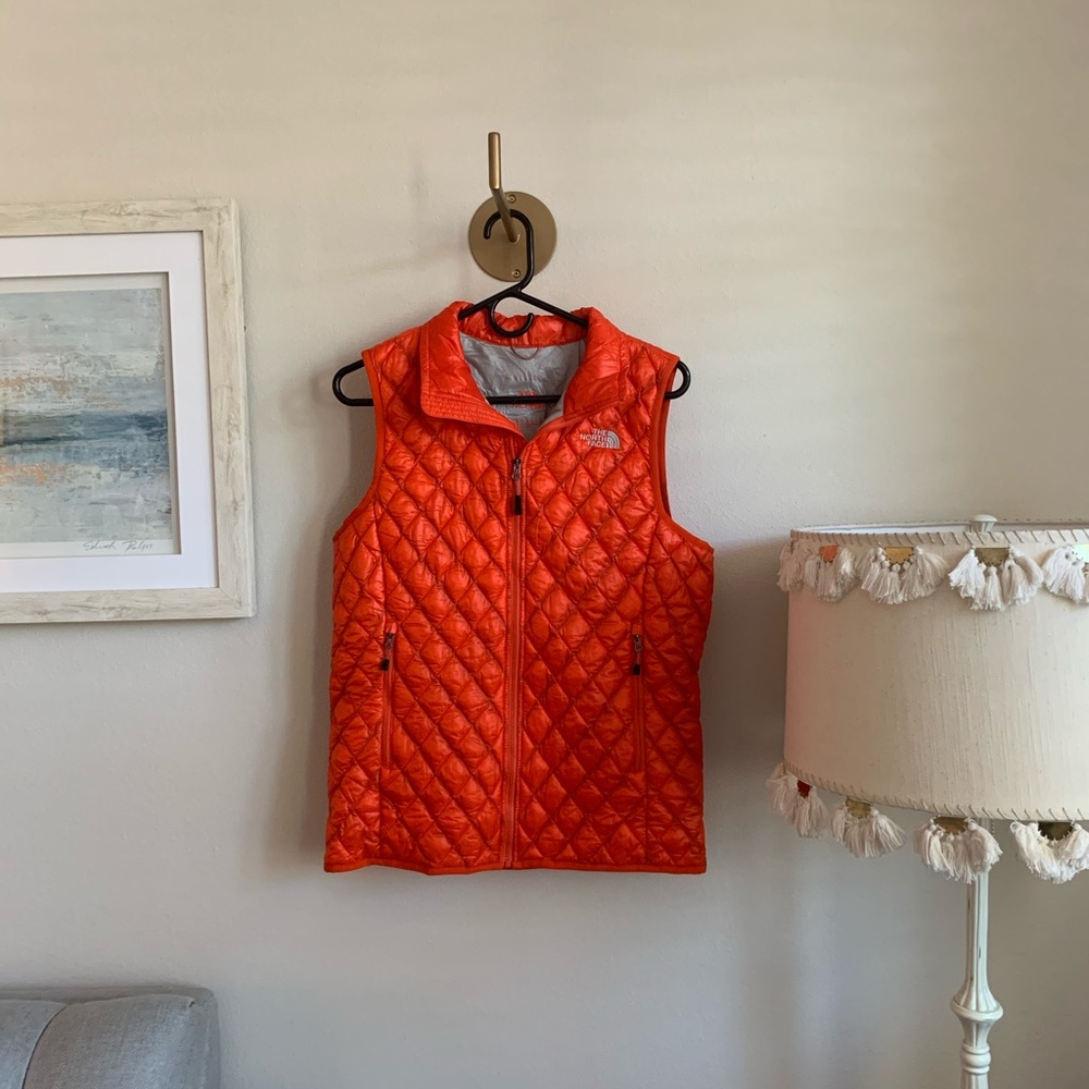 North Face Orange Vest Size M